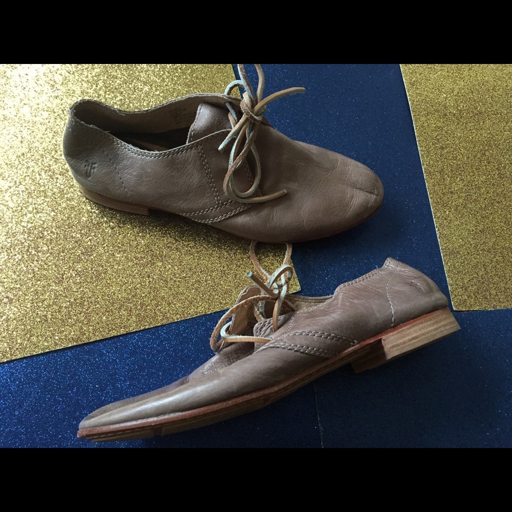 FRYE OXFORD Loafers TAN CLASSY CHIC LUX 8 PREPPY - Picture 1 of 4